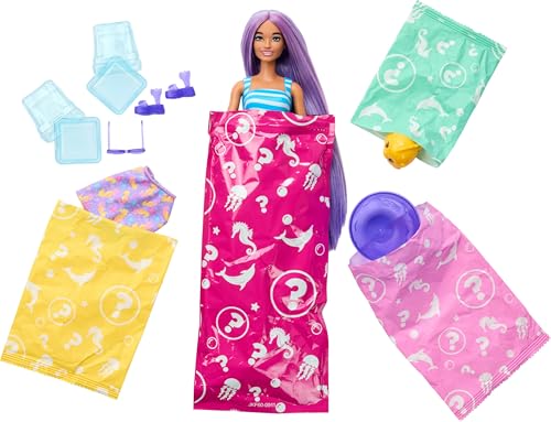 Barbie Pop Reveal Doll & Accessories, Pink Hair Sea Slushy Series - image 4