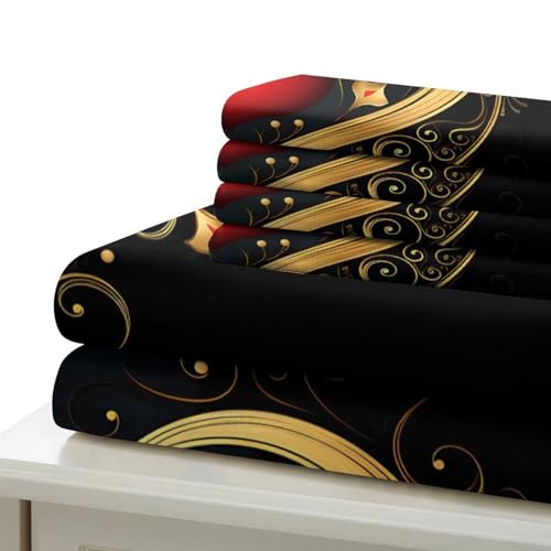 Housse de couette patins rétro anti-décoloration 3D avec fermeture éclair