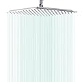 AULEEND Square Shower head, High Flow Stainless Steel Square Rainfall Shower Head, High Pressure Design Even at Low Water Flow (A02 Chrome, 12 Inch)