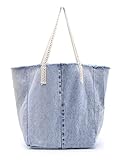Einfach ist diese Tasche mit Jeansblau, leicht used look wirkt elegant, sportlich und cool.