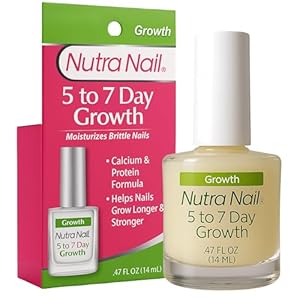 Nutra Nail 5 to 7 Day Growth Treatment – Fast Keratin Nail Hardener & Nail Strengthener for Thin Nails, Brittle & Damaged (0.47 Fl Oz)