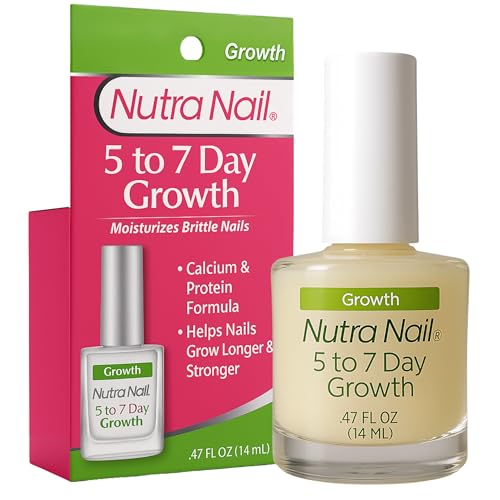 Nutra Nail 5 to 7 Day Growth Treatment – Fast Keratin Nail Hardener & Nail Strengthener for Thin Nails, Brittle & Damaged (0.47 Fl Oz)