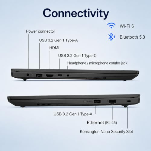 Image of Lenovo Laptop Computer, 15.6 inch FHD, AMD Ryzen 3 7320U, 16GB DDR5, 256GB SSD