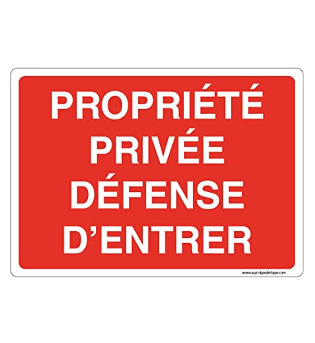 Panneau de Signalisation Propriété Privée en Aluminium Dibond Durable 42cm - 2