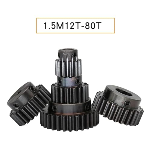 Engranajes metálicos de acero de 1,5 M, 20 dientes y grosor de 12 mm 5