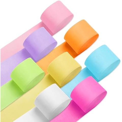 PIGETALE Crepe Paper Streamers, 8 Rolls 656ft Cover