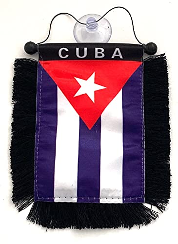 PRK 14 Cuban Cuba Flags for Cars Automobile Sticks to ur Glass Window Quality Made Cuban car Flags