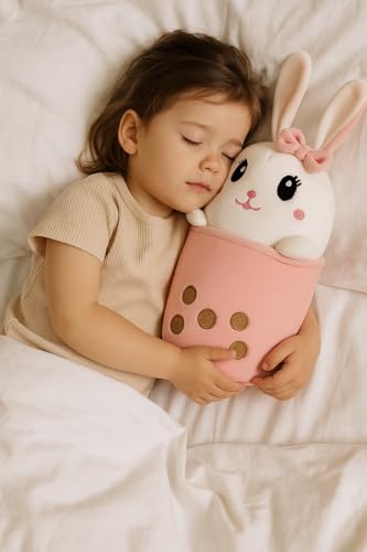 Image of Fuzzbuzz Boba Soft Toy - 22cm Plush Stuffed Animal for Toddlers 18M+ | Ultra-Soft Cuddly Toy for Boys & Girls | Adorable Baby Plushie Ideal for Snuggling & Gifting (Bunny)