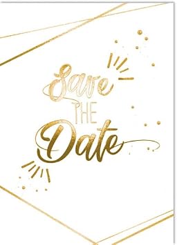 KE - Exclusive Pack of 5 Invitation Cards Save the Date with Envelopes, High-Quality DIN C6 Format for Weddings and Special Occasions
