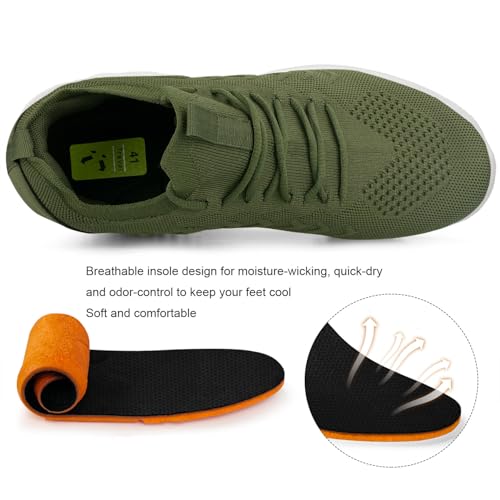 Image of Pujcs Mens Tennis Shoes Slip on Sneakers Ligthtweight Wlking Running Shoes for Work Gym Workout Sports Atheletic