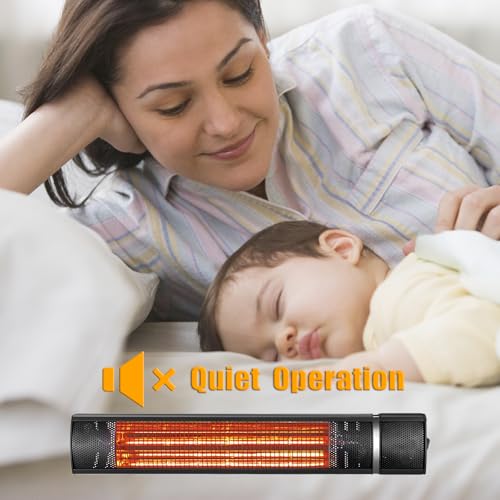 Bestronair Wall-Mounted Patio Heater For Outdoor Use Electric Infrared Heaters 1500W With 3 Level,Waterproof Space Garage Heater thumb #1