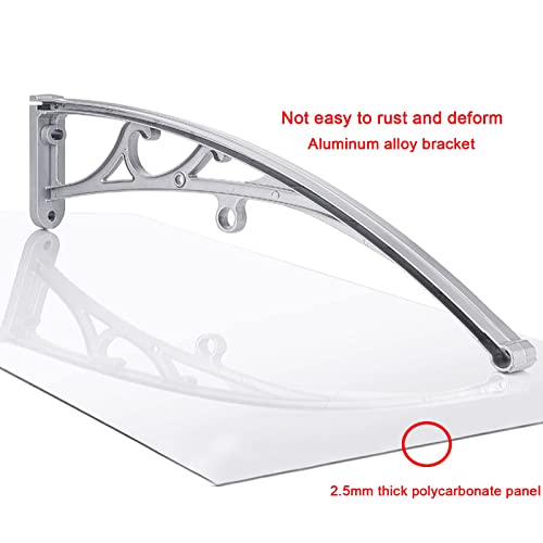 Auvent de porte en polycarbonate qui protège votre entrée des intempéries