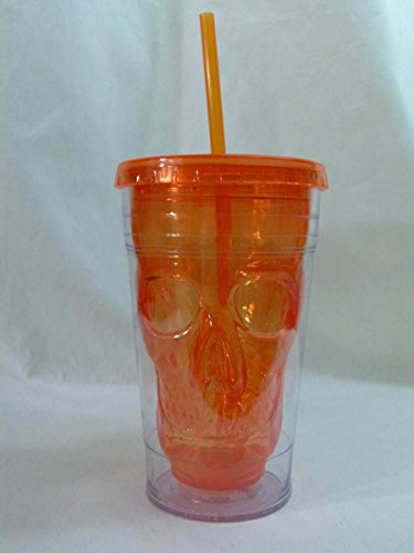 Cool Gear 18 ounces Skull Chiller Tumbler (Orange)