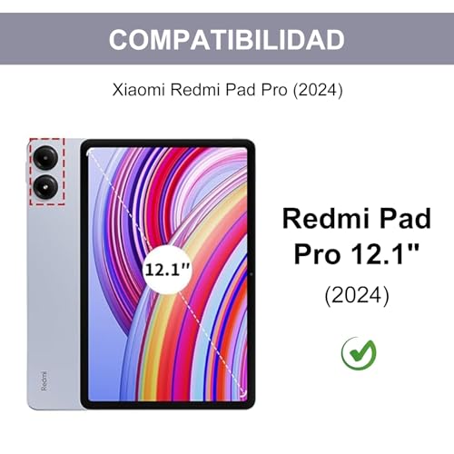 Teclado para Redmi Pad Pro 12.1" funda Xiaomi Poco Pad con teclado inalámbrico español Ñ 2