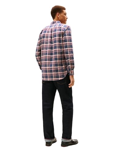 Image of Tommy Hilfiger Men's Long Sleeve Oxford Shirts in Regular Fit, Men's Button Down Shirts, Also Available in Big and Tall