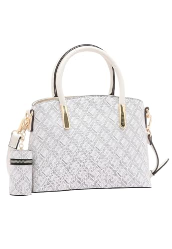 Bolsa Feminina Chenson Monograma Pontilhado Off-White