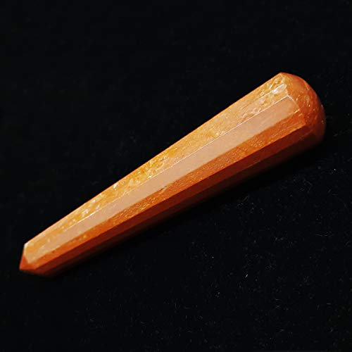 Image of Red Jasper Crystal Wand for Reiki Healing 50-100 Gm | Natural Crystals Stone Wand for Vastu Meditation Massager Tool