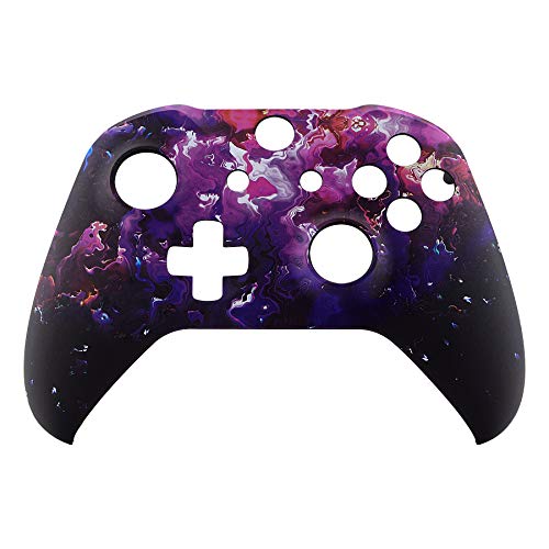 eXtremeRate Carcasa para Xbox One S X Accesorios Funda Delantera Protectora de la Placa Frontal Cubierta Antideslizante para Xbox One X S Control-Model 1708 (Lava Surrealista) - imagen 7