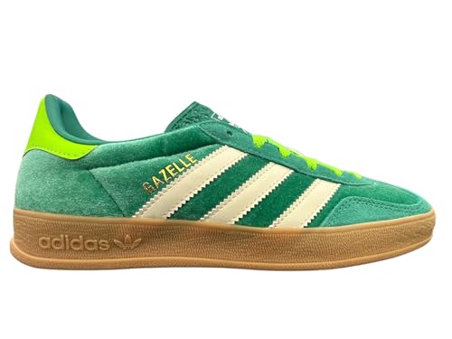 adidas Originals Gazelle Indoor Womens Sneaker (Solar Green Cream White, 9) - Main Image