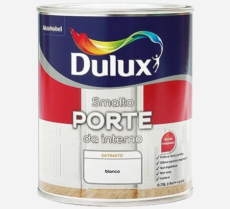 Dulux Smalto per porte, Bianco, 750 ml (Confezione da 1)