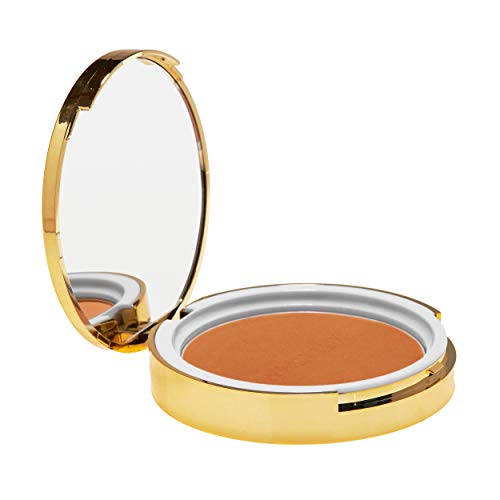 Winky Lux Diamond Complexion Powder, Compressed Matte Foundation With Powdered Diamonds for Flawless Airbrush Effect, Blurs Pores and Fine Lines, 8g, Medium Deep