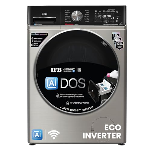 IFB 11 Kg 5 Star, DeepClean®, AI DOS, WiFi, Fully Automatic Front Load Washing Machine (EXECUTIVE PLUS VSG 1114, PowerSteam®, Oxyjet, 9 Swirl, Steam R