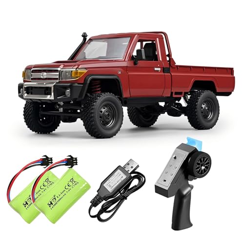 ShenFortune MN-82 1/12 Scale RC Rock Crawler Truck, 4x4 Off-Road Remote Control Car with 2.4GHz Remote & Dual 1200mAh Batteries - Ideal Gift for Birthday/Christmas/Halloween (Ages 8+)
