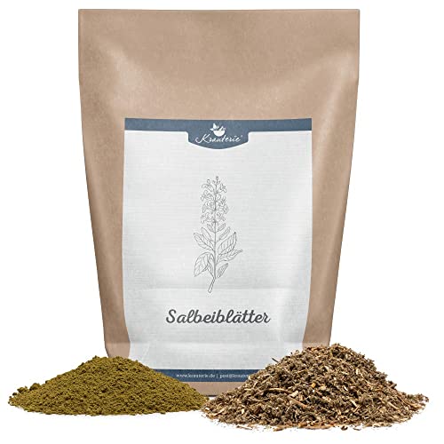 Krauterie Salbeiblätter Hund, Einzelfuttermittel für Hunde (100 g), Salbeiblätter Geschnitten in Spitzenqualität