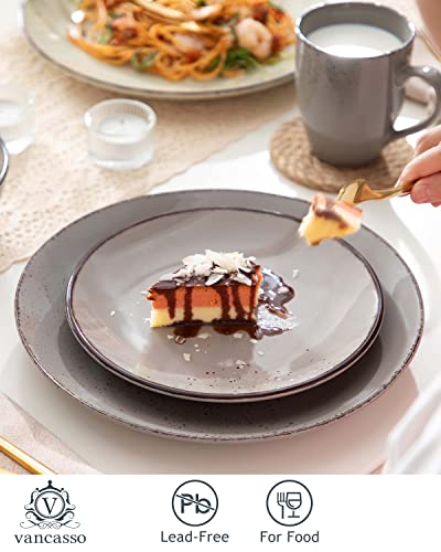 Vancasso Navia Ceramic Dinnerware Set, 48 Pieces Stoneware Spray Spot Patterned Service Dish With Dinner Plates, Salad Plates, Bowls, Mugs - Multi #TOP2