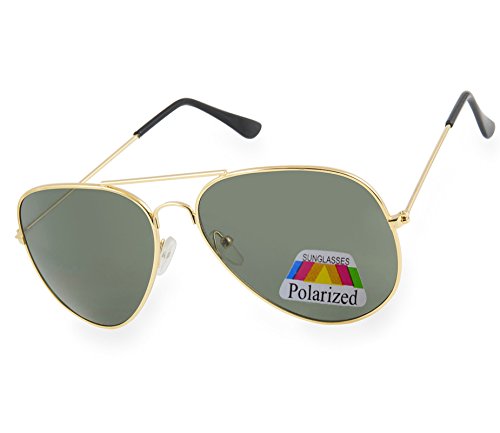 MFAZ Morefaz Ltd Kinder Junge Mädchen Sonnenbrille Gespiegelt Polarisiert Pilot Style Sunglasses (Black Gold)