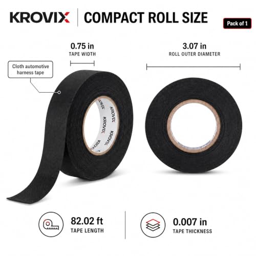 Image of Black Fabric Wire Harness Tape
