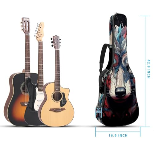 JRHEJTFZ Housse pour guitare acoustique de 1,9 cm d’épaisseur – Imperméable – Durable et élégant – Imprimé loup aquarelle, Multicolore 4., 42.9×16.9×4.7 in, Motif imprimé tendance - Les Beatles, Paul McCartney, John Lennon, RIngo Starr, George Harrison JRHEJTFZ Housse pour guitare acoustique de 1,9 cm d'épaisseur - Imperméable - Durable et élégant - Imprimé loup aquarelle, Multicolore 4., 42.9x16.9x4.7 in, Motif imprimé tendance – Image 6