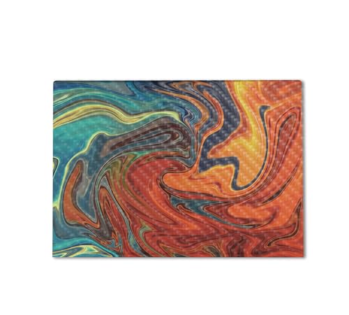 Image of Carbon Fiber Gaming Skin Compatible with HP Envy x360 16 inch (2023) - Lava Water - Premium 3M Vinyl Protective Wrap Decal Cover - Easy to Apply | Crafted in The USA by MightySkins