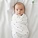 Salt Earth GOTS Certified 100% Organic Cotton 2-Layered Swaddle Baby Blanket, 4 Pack, 47