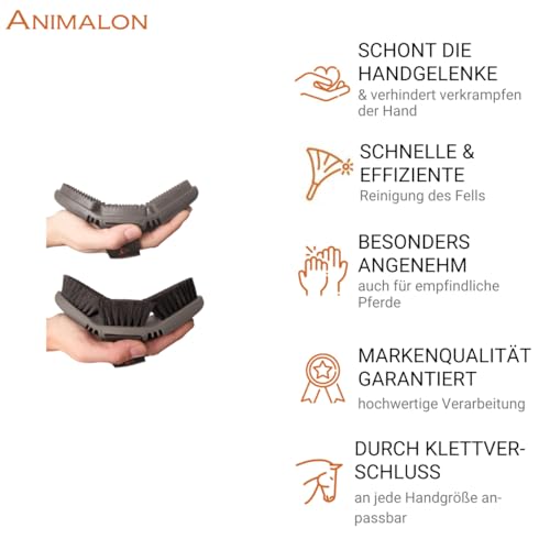 Animalon Pflege-Bürsten-Set | Grundausstattung für Pferde | Putzset | Pferdeputzzeug