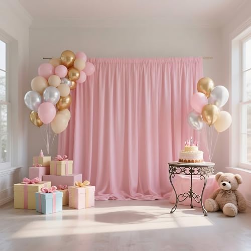 Image of Pink and White Balloons 55pcs Pink and Gold Balloons 12inch Light Pink Balloons for Wedding Bridal Shower Baby Shower Birthday Decorations