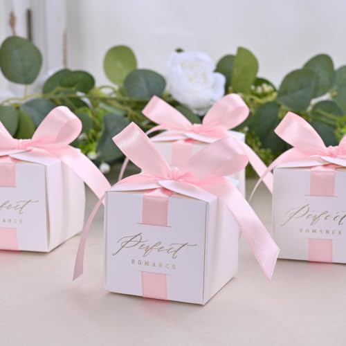 Image of Double Face Light Pink Satin Ribbon 1 /2 inch X 50 Yards Polyester Light Pink Ribbon for Gift Wrapping Very Suitable for Weddings Party Invitation Decorations and More