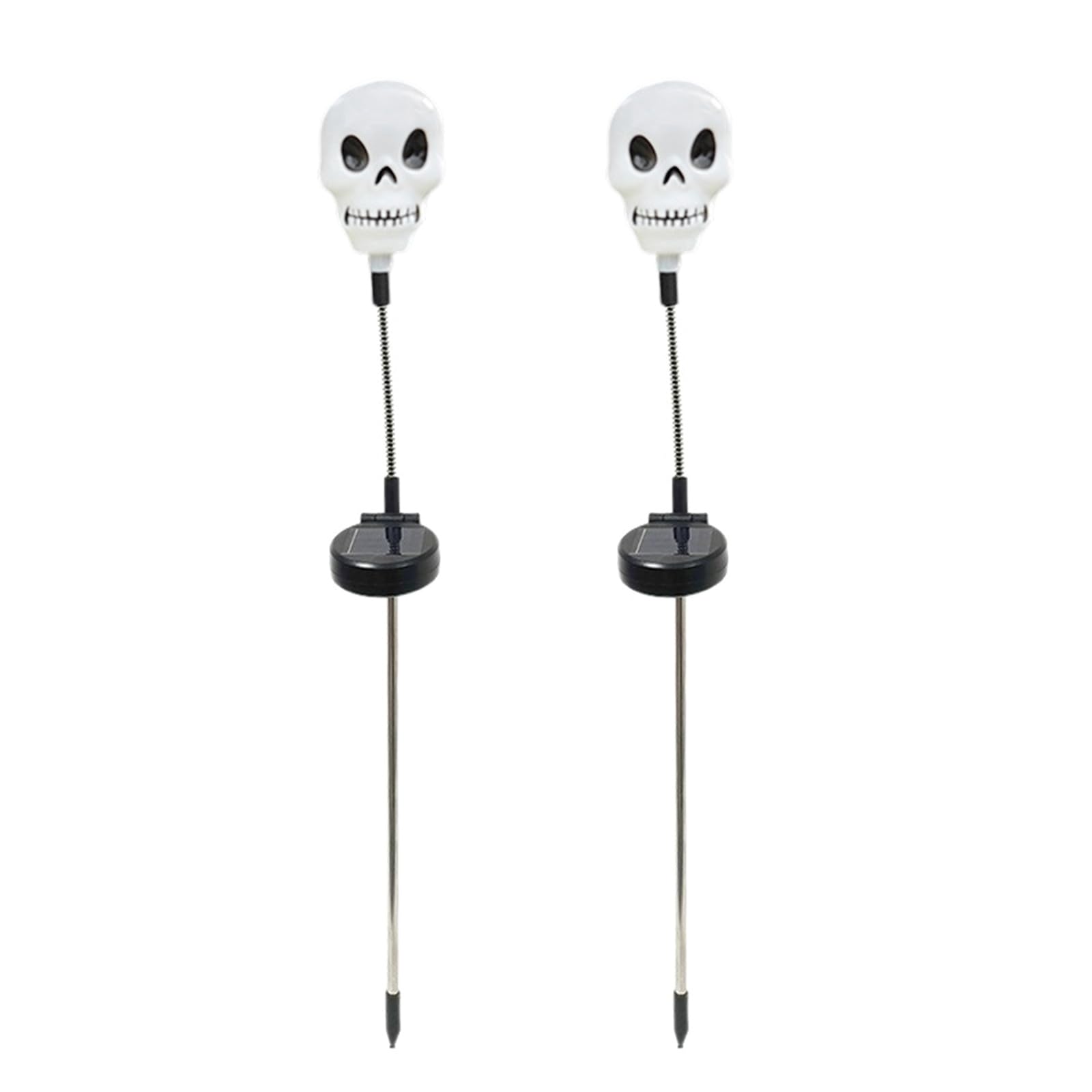 Jazuaiao Skull Easy Installation Halloween Animated Pumpkins Stake Light Solar Charged Wind Motion Effect Garden Decoration Wind Swing Specters Pumpkins Outdoor Light