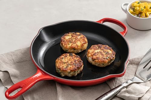 Image of Le Creuset Enameled Cast Iron Signature Round Skillet, 10.25 inch, Cerise