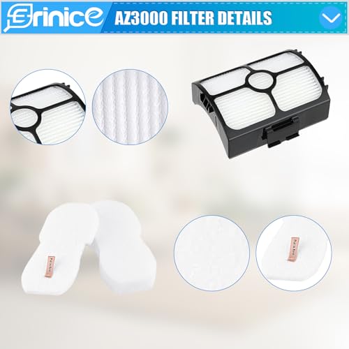 Image of 8 Pack HZ4002 Brush Roller Filter Replacement Part for Shark PowerDetect Ultra-Light Upright HZ4000 HZ4002 HZ4001 Vacuum, 1 Brushroll 2 Filters 4 Foam Filters 1 Cleaning Brush