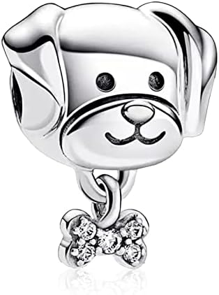 MGIUL Winnie the Pooh, Tigger, Cartoon Cat and Dog, Family Eternity Bracelet and Necklace Beaded Pendant, 925 Sterling Silver Beaded Pendant for DIY Loose Beaded Accessories for Girls Women