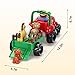 SUPERHIGH Farm Tractor Toy Tractor for 3 4 5 6 7 8 Year Old Boys & Girls with Detachable Farmer & Animals, Musical Toys with Light & Animal Sound Effect, Great Gift for Toddlers Kids