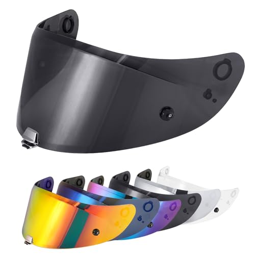 Motorradhelm Visier für Rpha 70/Rpha 11/HJ-26,Motorrad Windschutz Helm Objektiv Visier Vollgesichts,Helmvisier,Motorradhelm Zubehör Ersatz (Schwarz)