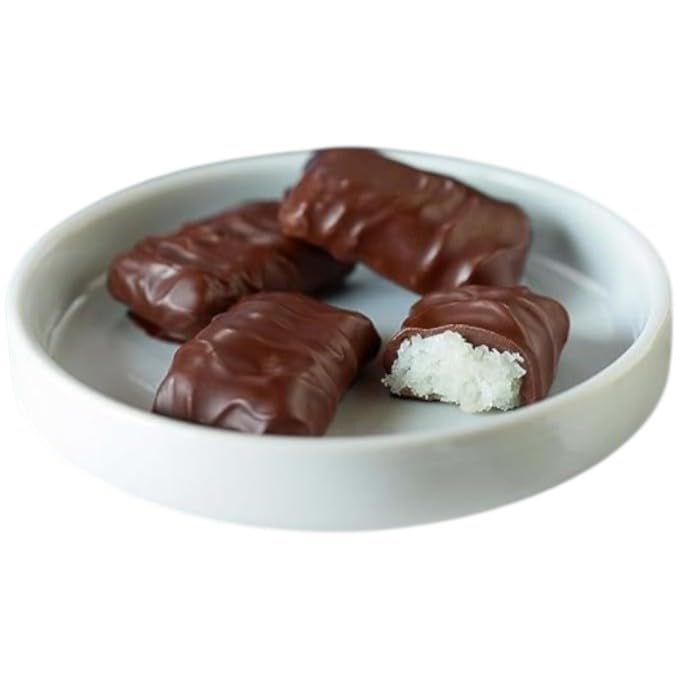 Decadent Coconut and Dark Chocolate Candy Bars-1.5 lbs Individually Wrapped Creamy Coconut Enveloped In A Dark Chocolate Shell-Perfect for Snacks, Parties and Gifts(24 oz)