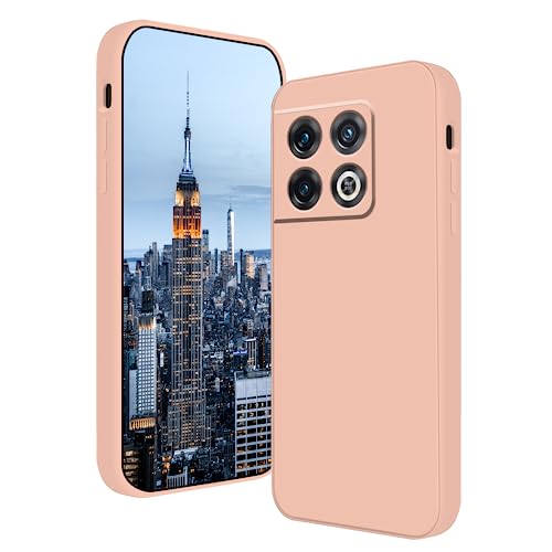 Coque OnePlus 10T silicone liquide rose protection antichoc et douce
