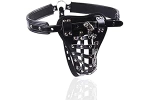 Men's Locking Chastity Cage, Black