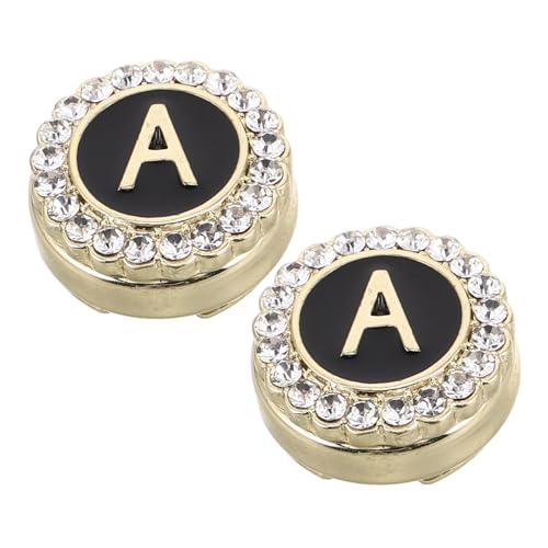 WRITWAA 1 Par Gemelos letras accesorios de varilla de bloqueo mochilas anillo de vapor delicadas pulseras manijas de oro joyería de los hombres gemelos con letras Aleación de zinc Golden