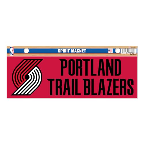 Rico Industries NBA Basketball Portland Trail Blazers 4 x 10 Team Spirit Magnet - Car, Home Décor - Refrigerator, Office, Kitchen