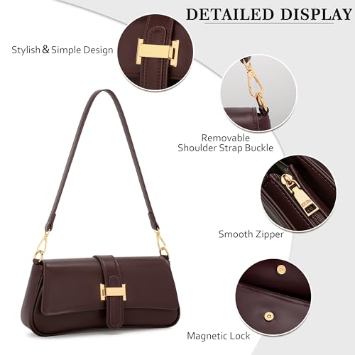 Image of KKXIU Shoulder Bag for Women Small Hobo Handbag Mini Retro Clutch Purses