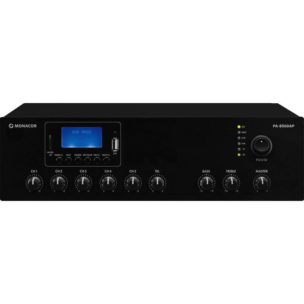 Monacor PA-806DAP ELA-Verstärker 60W 1-Kanal 1-Zonen
